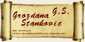 Grozdana Stanković vizit kartica